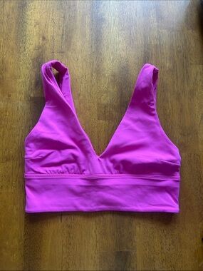 lululemon athletica Bright Pink V-Neck Sports Bralette